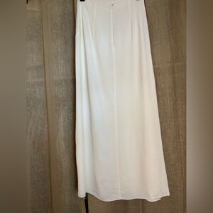 Vintage ivory white midi skirt
